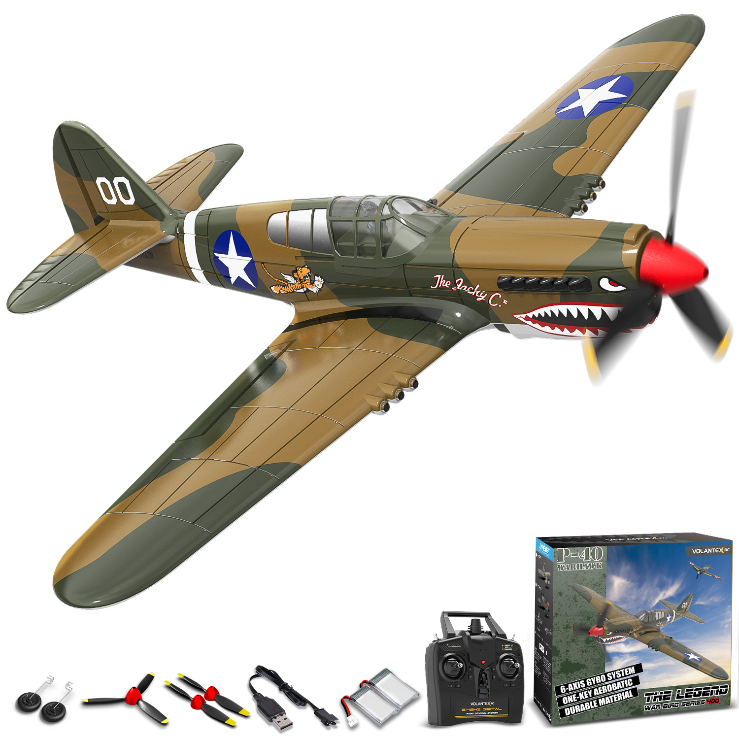 Rc Helicopter Charger - Volantex RC Airplane P40 Fighter Warhawk