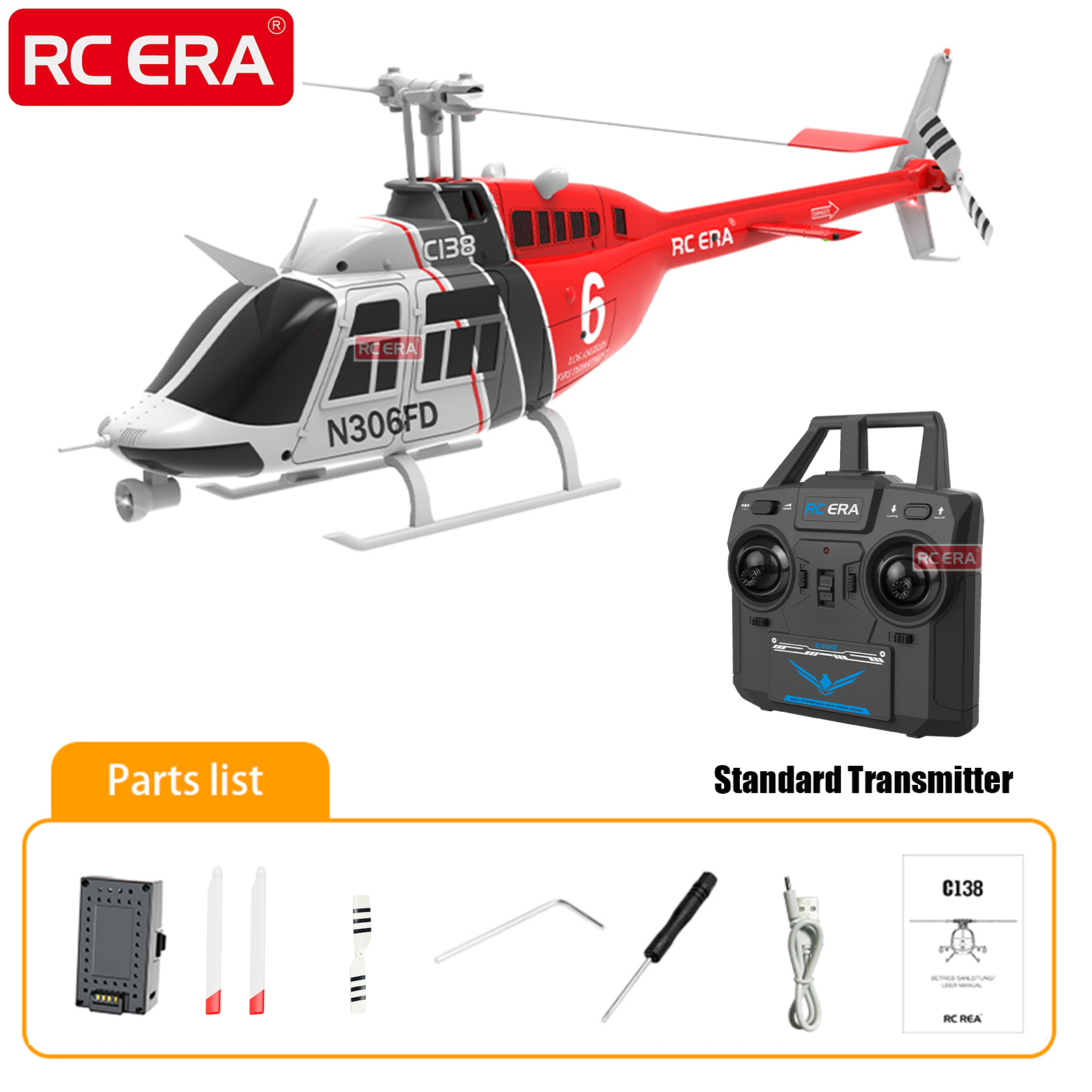 RC ERA C138 BELL 206 Jet Range - Rc Helicopter Gyro review and price