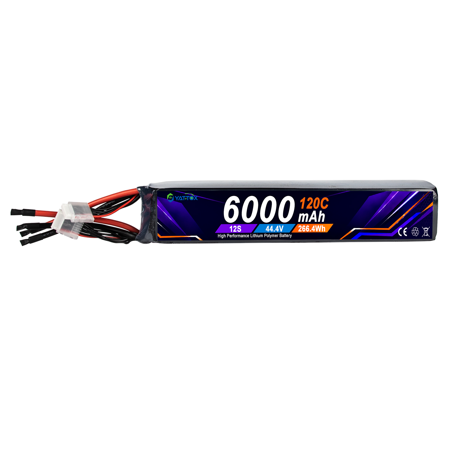 Yattox 12S 6000mAh 120C 100%LC - Rc Helicopter Large review and price