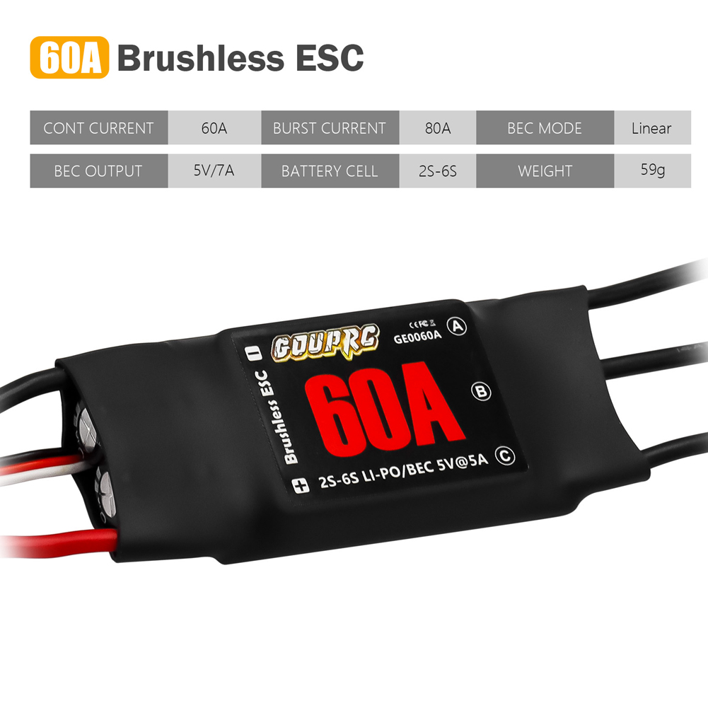60A Brushless ESC 2-6S Electri - Rc Helicopter Electric review and price