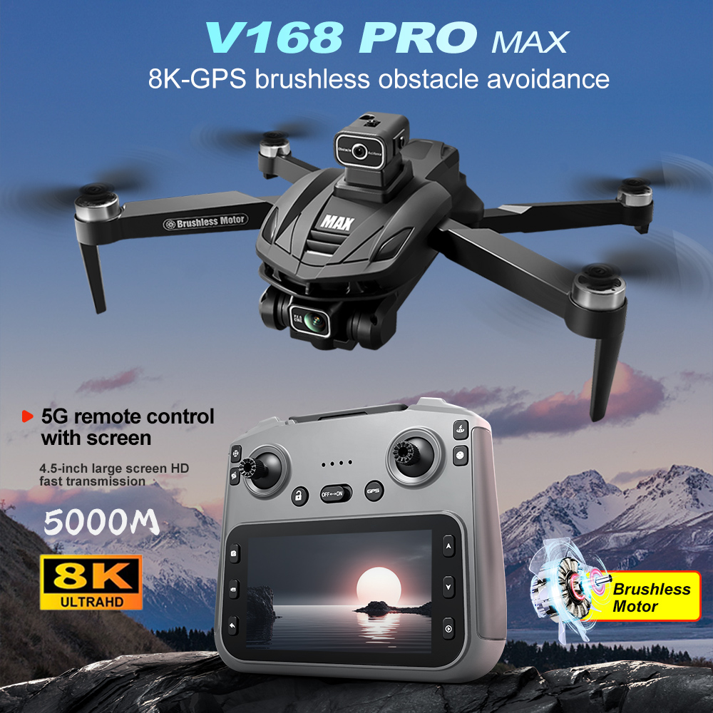 V168 PRO Max GPS Drone 8K Prof - Rc Helicopter Case review and price