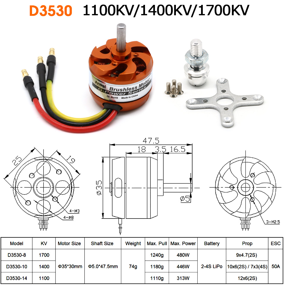 D3530 1100KV 1400KV 1700KV Bru - Rc Helicopter Mini review and price